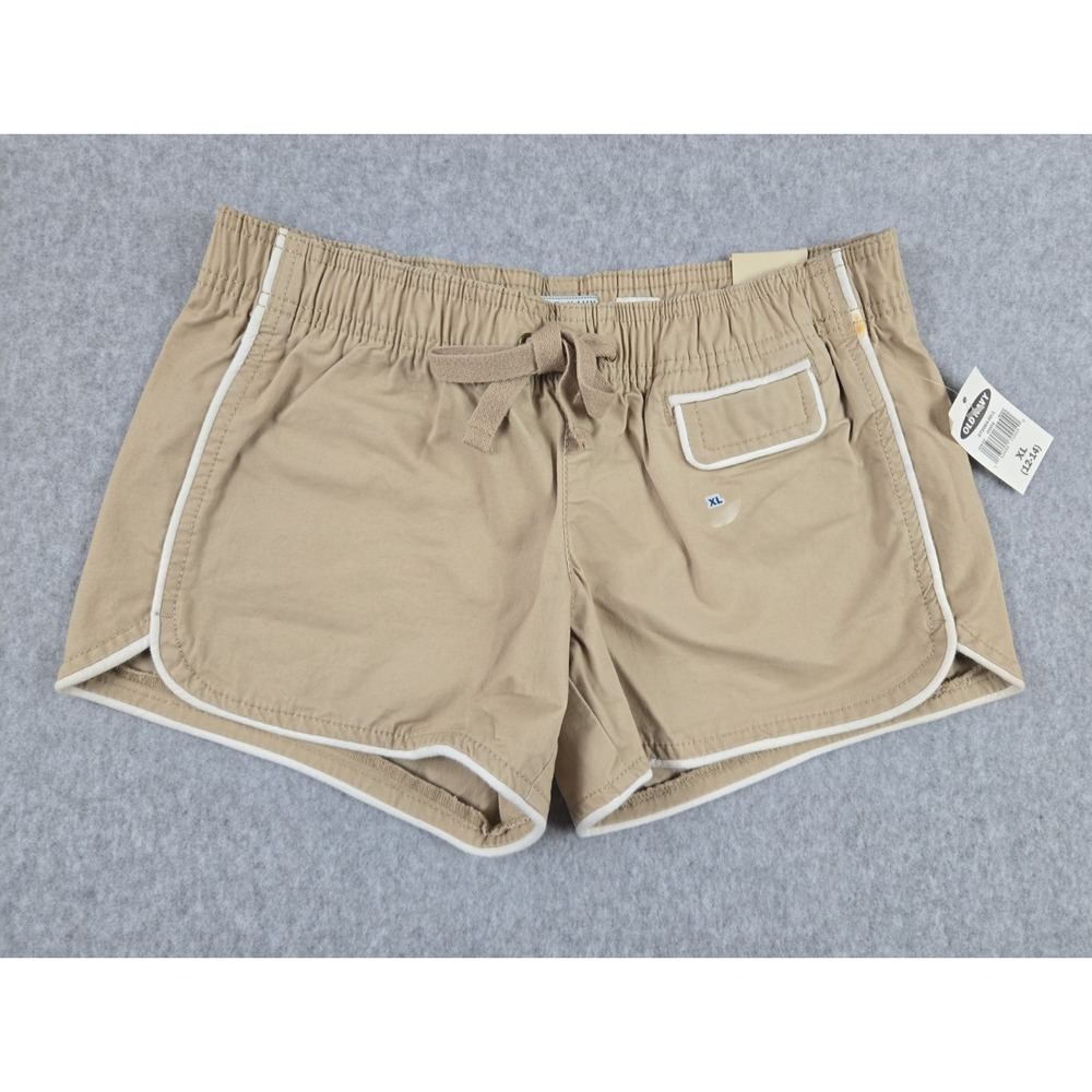 Old Navy Shorts Girls Size XL (12-14) Stretch Pull On Khaki NWT